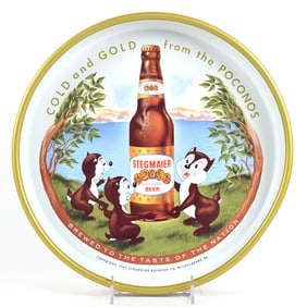 Stegmaier Beer 1950s Serving Tray FURRY CRITTERS