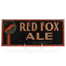 Largay Brewing Red Fox Ale Debossed TOC Sign RARE