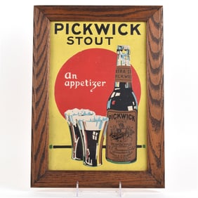 Pickwick Stout An Appetizer Cardboard Sign PROHIBITION EXCELLENT