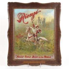 Rienzi Beer Pre-Prohibition Self-Framed Tin Sign