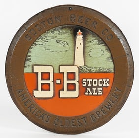Boston Beer Co B-B Stock Ale Composite Sign RARE
