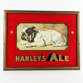 Hanleys Ale Bulldog Debossed RPG Sign EXCEPTIONAL