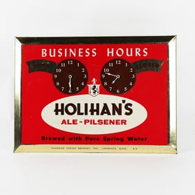 Holihans Business Hours TOC Sign SCARCE EXCELLENT