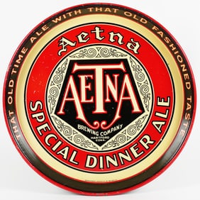 Aetna Special Dinner Ale Pre-Pro Tray YELLOW ELECTRO-CHEMICAL RARE