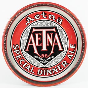 Aetna Special Dinner Ale Pre-Pro Tray WHITE UNIVERSAL TRAY RARE