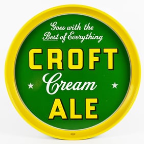 Croft Cream Ale Advertising Tray MINTY