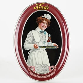 Kings Puremalt Nurse Server Prohibition Tip Tray MINTY