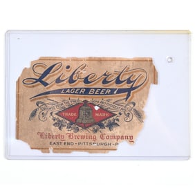 Liberty Lager Beer Pre-Prohibition Label PITTSBURGH
