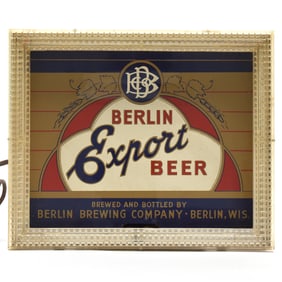 Berlin Export Beer 1940s Neon Back BAr Illuminated Sign LACKNER