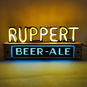 Ruppert Beer Ale Neon Back Bar LACKNER Sign STUNNING