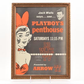 Arrow 77 Beer 1960s WJZ-TV Show Promo Poster PLAYBOY PENTHOUSE