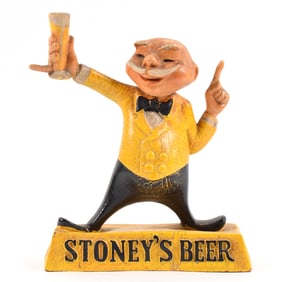 Stoneys Beer 1940s Figural Back Bar Statue