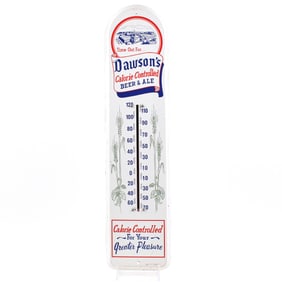 Dawsons Calorie Controlled 1950s Metal Thermometer FACTORY SCENE