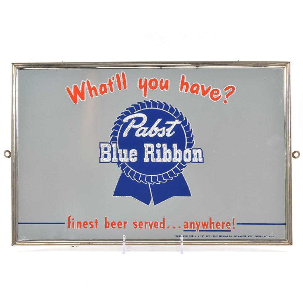 Pabst Blue Ribbon Neon Sign With Surfboard