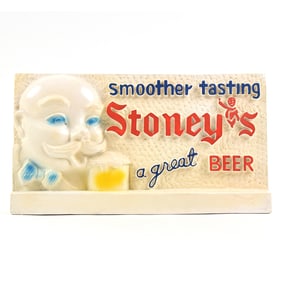 Stoneys Beer 1950s Kolopak Back Bar Sign SCARCE