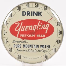 Yuengling Beer 1950s Pure Mountain Water Thermometer