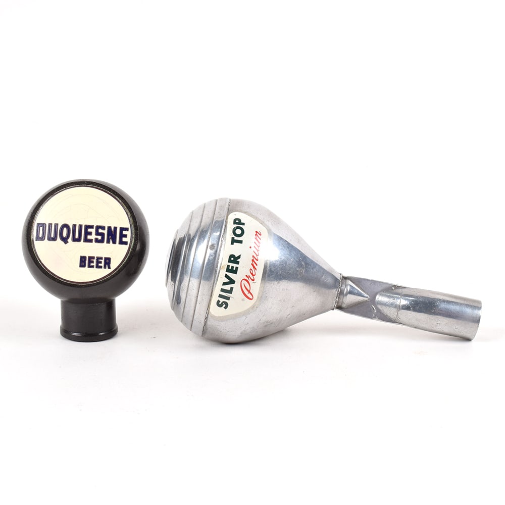 Duquesne Brewing Tap Handles SILVER TOP: Brewer/Business Name: Duquesne Brewing Co., Pittsburgh, Pennsylvania Manufacturer/Plant: UnknownDate of manufacture: