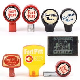 Fort Pitt Beer Tap Handles and Pocket Mirror Lot of 8 PA