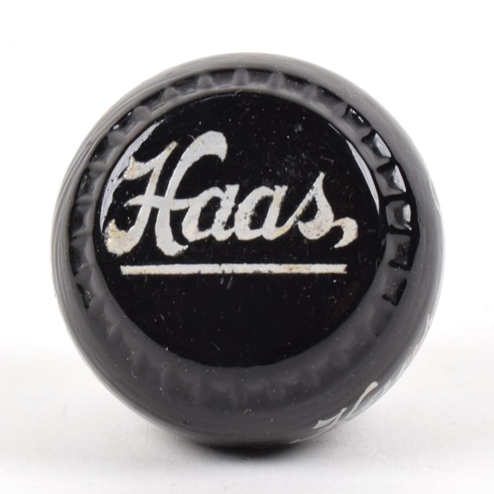 Haas Beer 1930s Newman Faucet Style Glass Tap Knob RARE HANCOCK MICHIGAN: Brewer/Business Name: A. Haas Brewing Co., Hancock, Michigan Manufacturer/Plant: Newman-PittsburghDate of manufacture:
