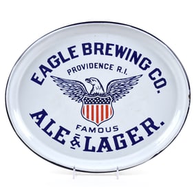 Eagle Brewing Co Ale-Lager Pre-Pro Porcelain Enamel Tray SHARP
