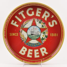 Fitgers Beer 1940s Tray STEAM BOAT LOGO