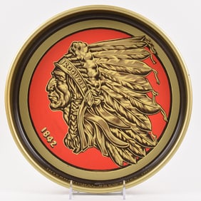 Iroquois Indian head Beer 1950s Tray and 3 Paper Inserts