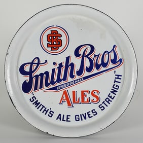 Smith Bros Pre-Prohibition Baltimore Enamel Serving Tray SCARCE