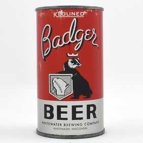 Badger Beer Instructional Flat Top KEGLINED AT TOP 32-34 ACTUAL OI 59 RARE