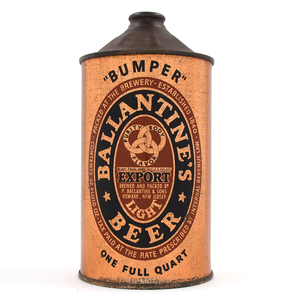 Ballantines Export Light Beer Quart Cone Top BREWS ACTUAL 202-12 (1 of 6)