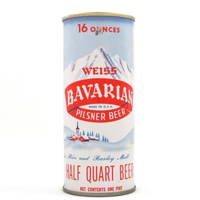 Bavarian Pilsner Beer Weiss 16 Ounce Pull Tab 139-15 CLEAN
