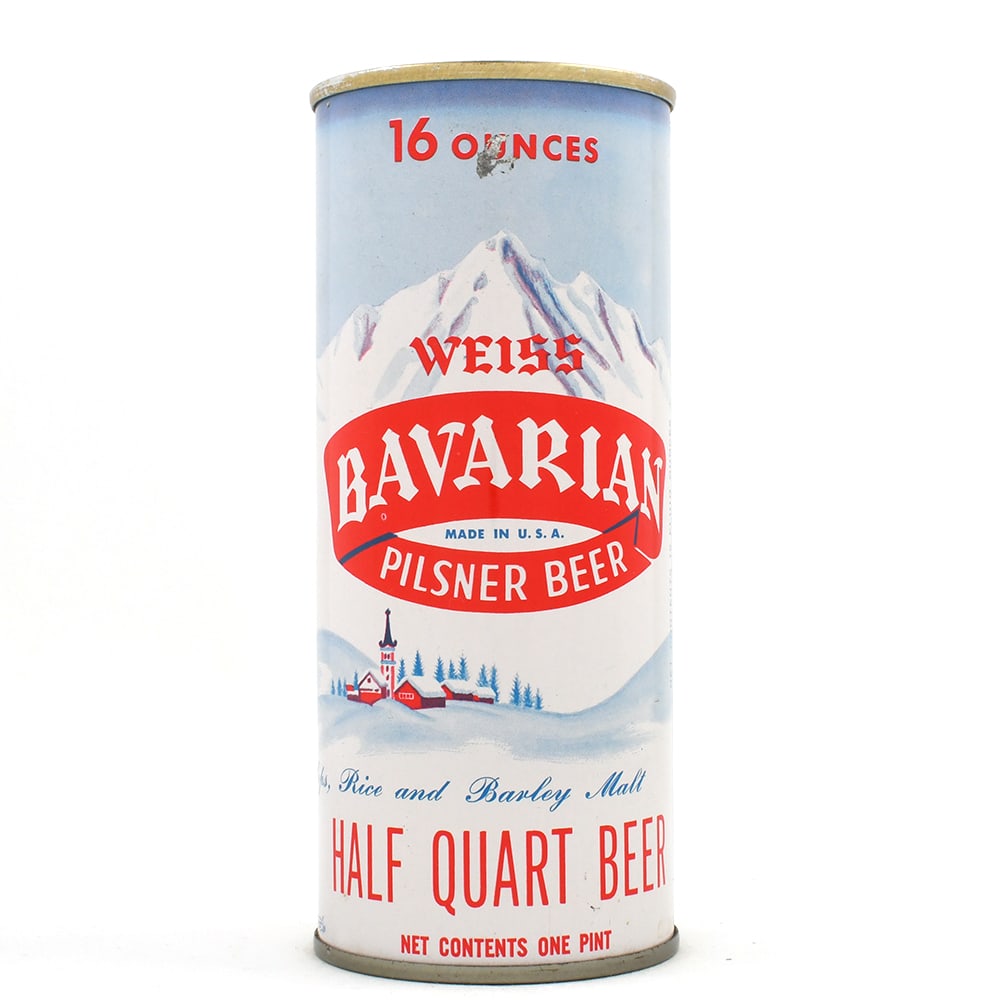 Bavarian Pilsner Beer Weiss 16 Ounce Pull Tab 139-15 CLEAN: Brewer/Business Name: Maier Brewing Co., Los Angeles, California Manufacturer/Plant: National Can Co.Date of manufacture: