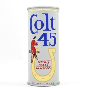 Colt 45 Stout Malt Liquor 16 Ounce DETROIT ROLLED AS FLAT TOP 148-1