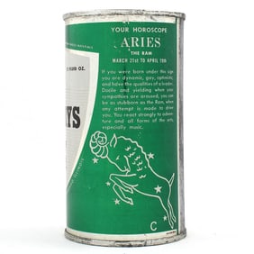 Drewrys Beer Horoscope Set Flat Top ARIES 55-1 CLEAN CHICAGO