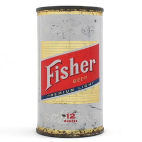 Fisher Beer Premium Light Flat Top LUCKY-FISHER DIV UTAH ENAMEL L62-5