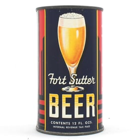 Fort Sutter Beer Flat Top 64-31 RARE LIKELY BEST EXAMPLE