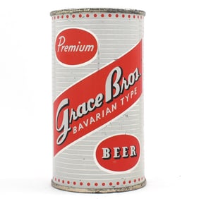 Grace Bros Bavarian Beer Bank Lid Flat Top ENAMEL RED 68-2 EXCELLENT