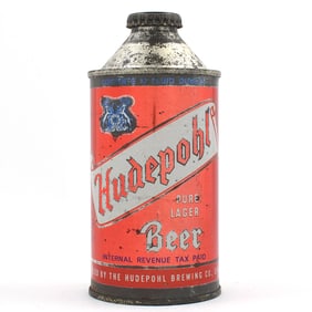 Hudepohl Lager Beer Cone Top IRTP 169-27