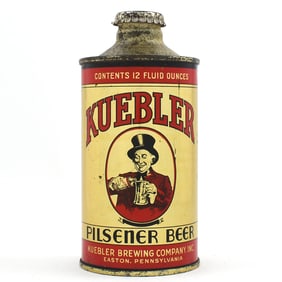 Kuebler Pilsener Beer Cone Top BLACK RIBBON TOUGH CLEAN 172-17