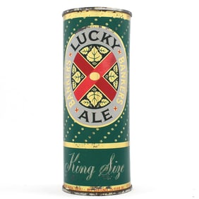 Lucky Bankers Ale 15 Ounce Flat Top ENAMEL 232-9