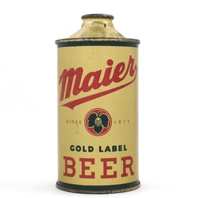 Maier Gold Label Beer Cone Top 173-7 EXCELLENT