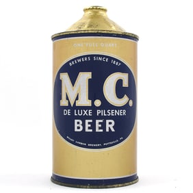 MC Mount Carbon Beer Quart Cone Top ACTUAL 214-18 EXCEPTIONAL