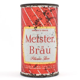 Meister Brau Pilsener Flat Top RED STRIPES WITH DATE 95-22