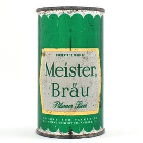 Meister Brau Pilsener Set Flat Top GREEN SCALLOPED WITH DATE 95-21