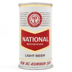 National Bohemian Beer Fan Tab 3-PC ALUM WIDE BAND BALTIMORE VA TAX LID 96-38