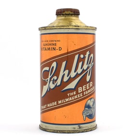 Schlitz Vitamin D Beer Cone Top 183-22 EXCELLENT