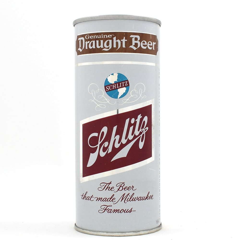 Schlitz Genuine Draught Beer 16 Ounce Pull Tab SAN FRANCISCO UNLISTED: Brewer/Business Name: Jos. Schlitz Brewing Co., San Francisco, California Manufacturer/Plant: National Can Co. Date of manufacture:
