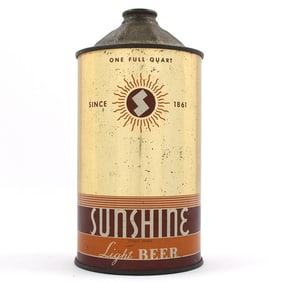 Sunshine Light Beer Quart Cone Top 219-12 EXCELLENT