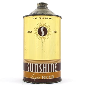 Sunshine Light Beer Quart Cone Top ACTUAL 219-13 EXCEPTIONAL