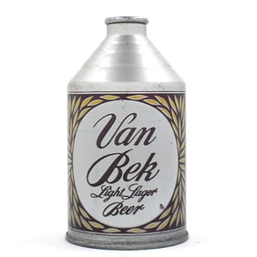 Van Bek Light Lager Beer Crowntainer 199-18 EXCELLENT