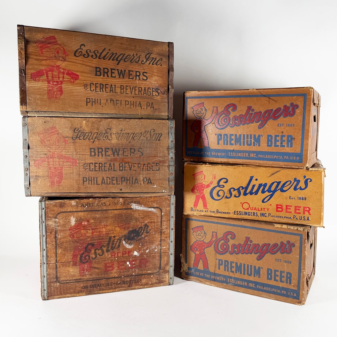 Esslinger's Beer Crate & Box Collection of 6 (1 of 20)